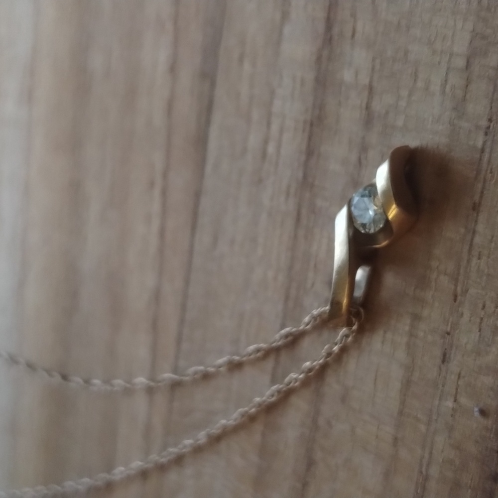 14k Natural Diamond Necklace - Picture 3 of 11